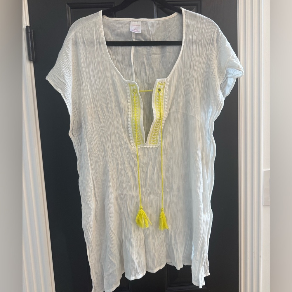 Target Xhilaration White Tie Front Swim Coverup
